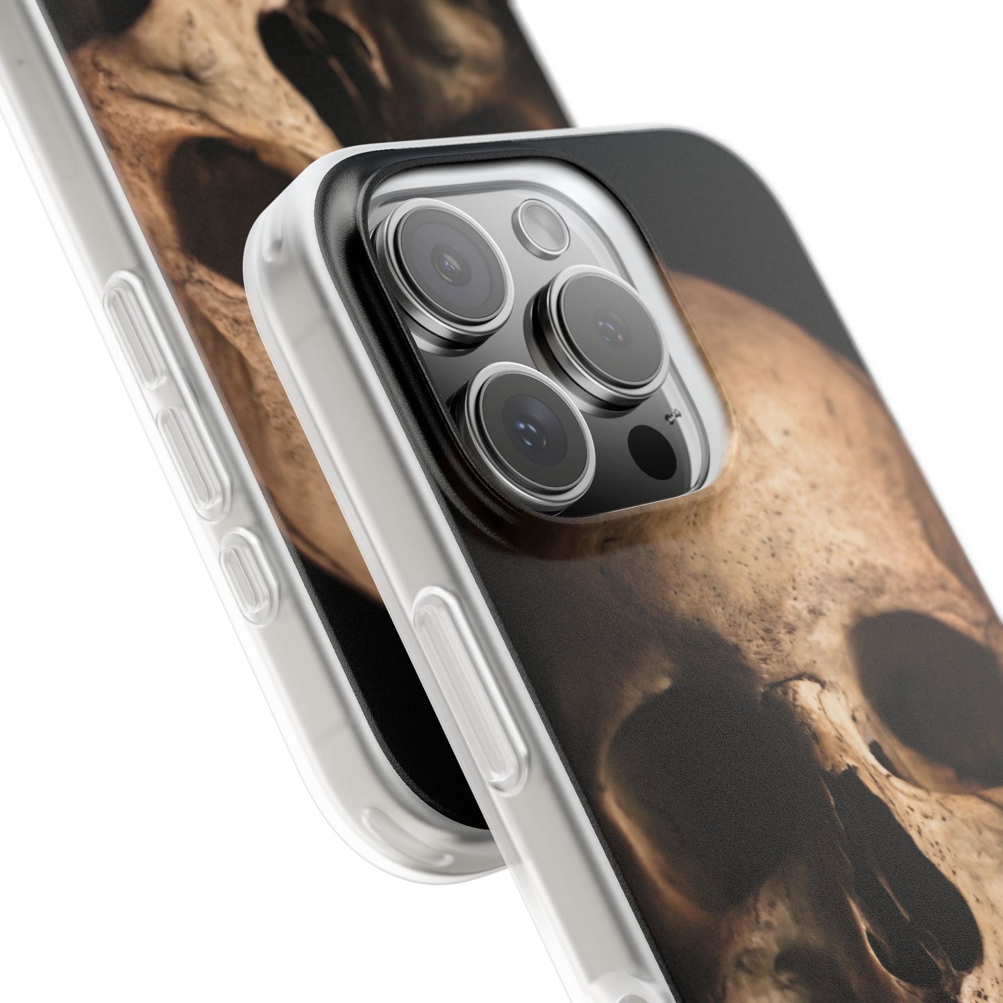 Silicone Phone Case - Realistic Human Skull Design