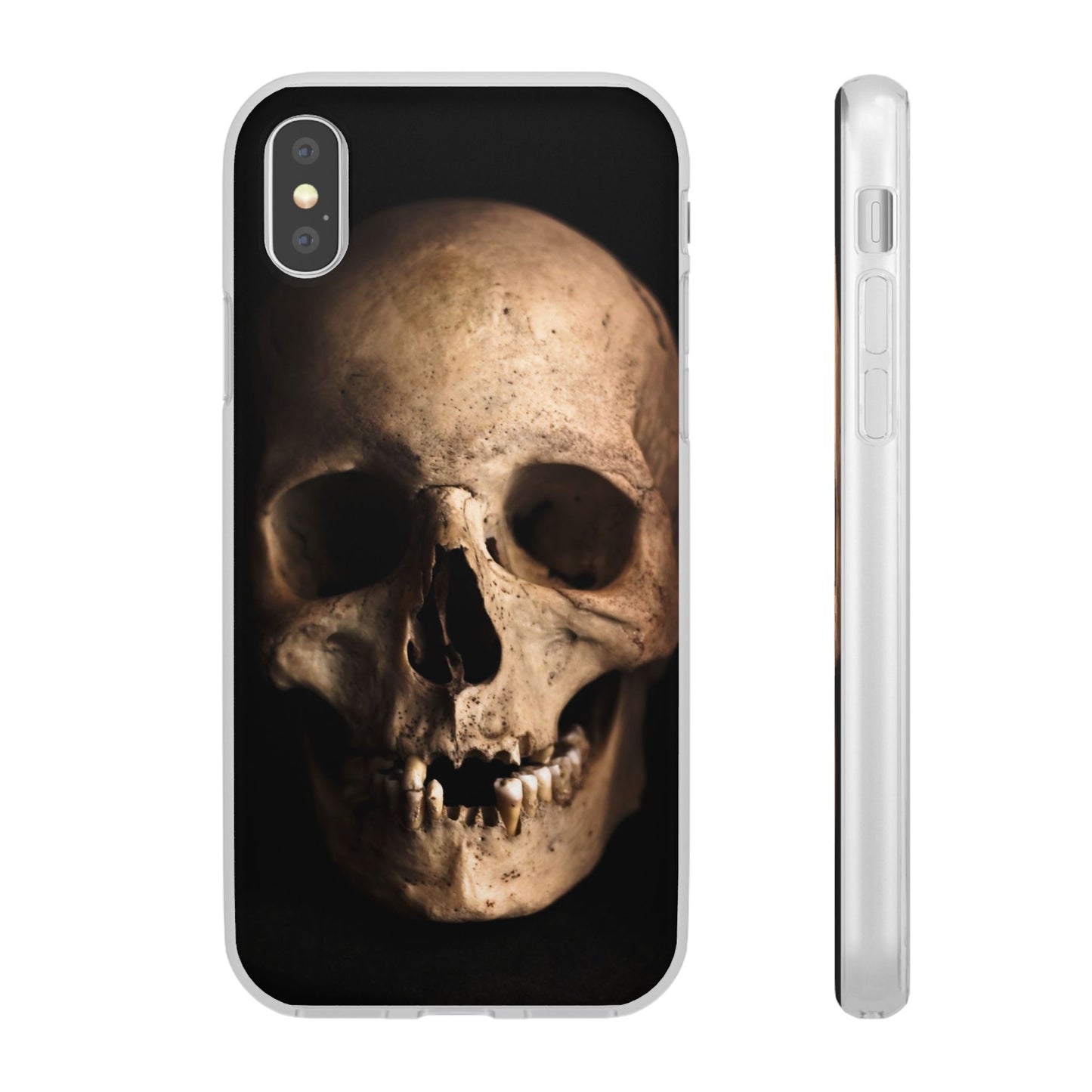 Silicone Phone Case - Realistic Human Skull Design