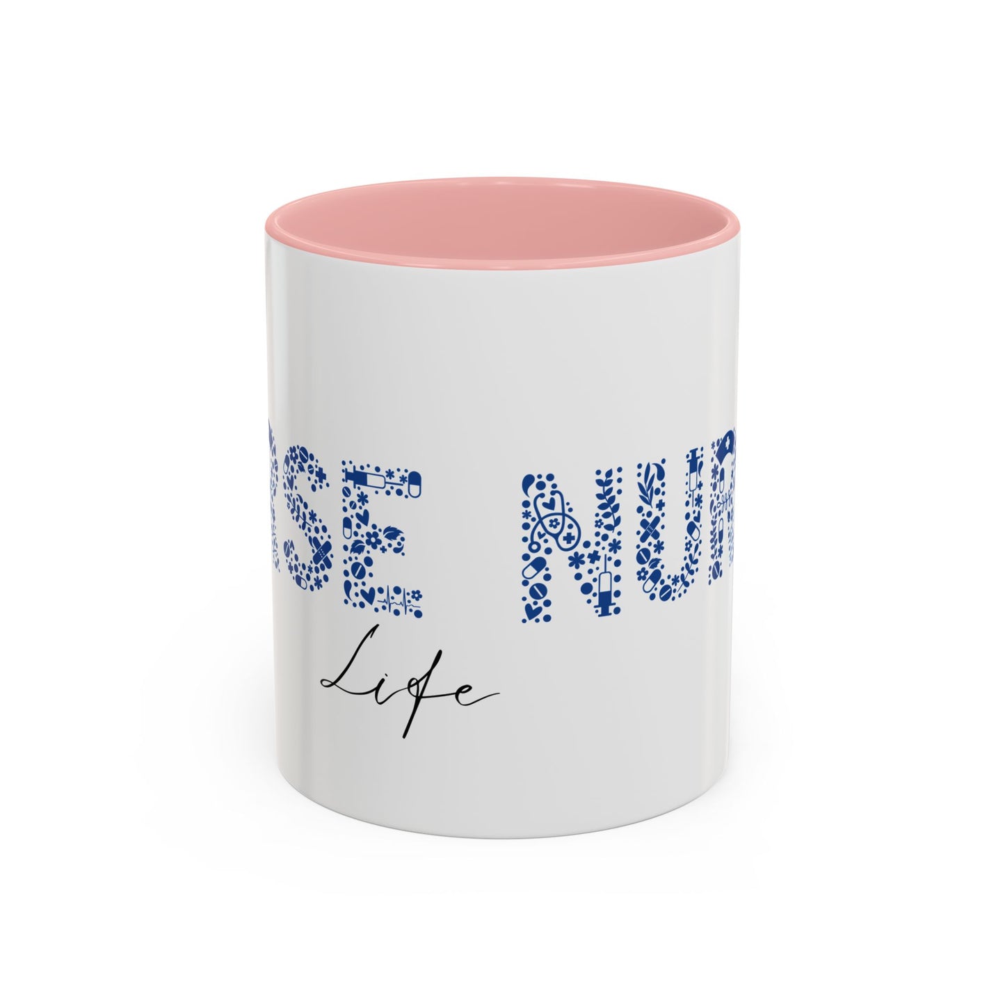 Nurse Life Blue Mug, Floral RN Coffee Cup, Cute Nurse Gift Idea, Medical Worker Mug, Nursing Student Mug, Nurse Appreciation Mug