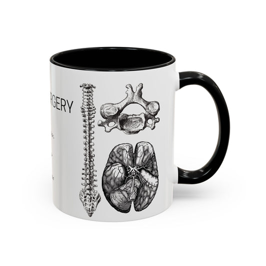 Neuro-Spine Mug, Anatomical Spine Illustration Cup, Neurosurgeon Gift Idea, Spine Surgery Mug, Doctor Appreciation, Medical Worker Gift