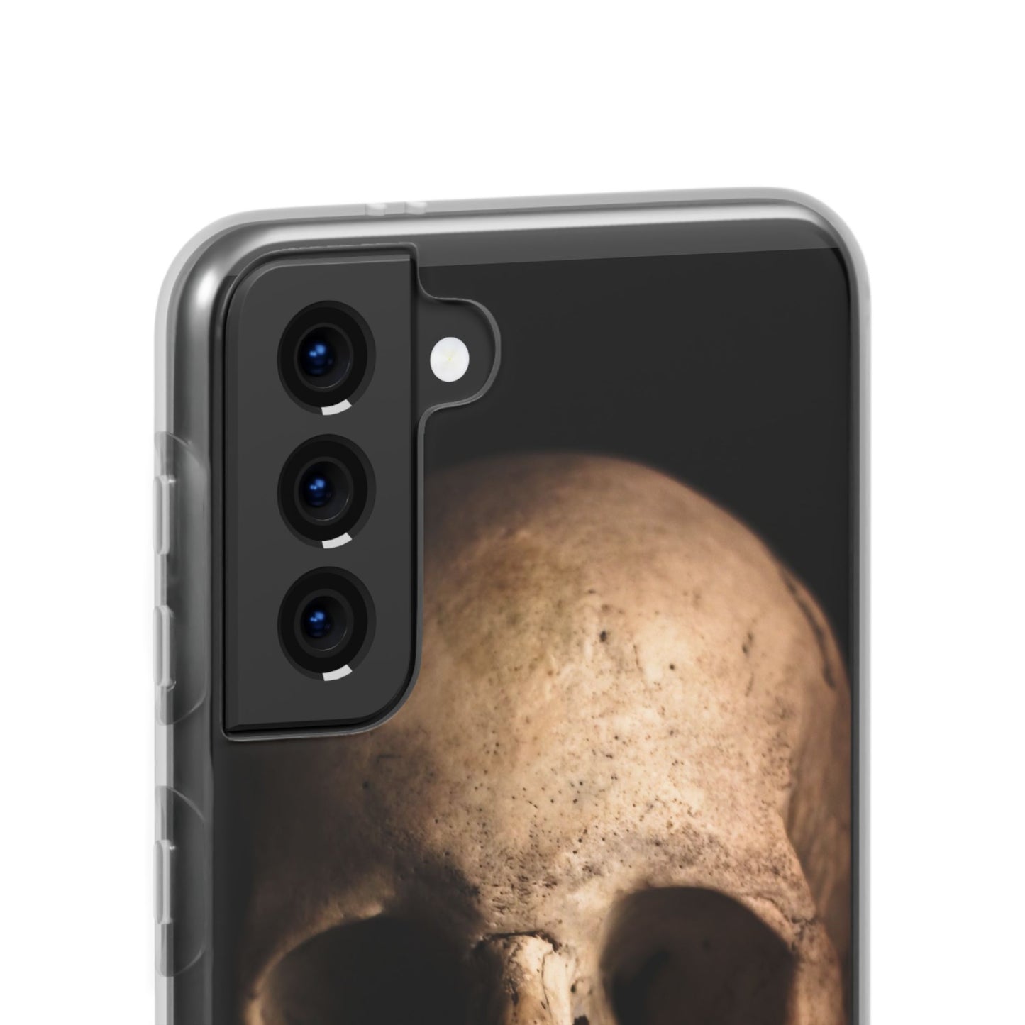 Silicone Phone Case - Realistic Human Skull Design
