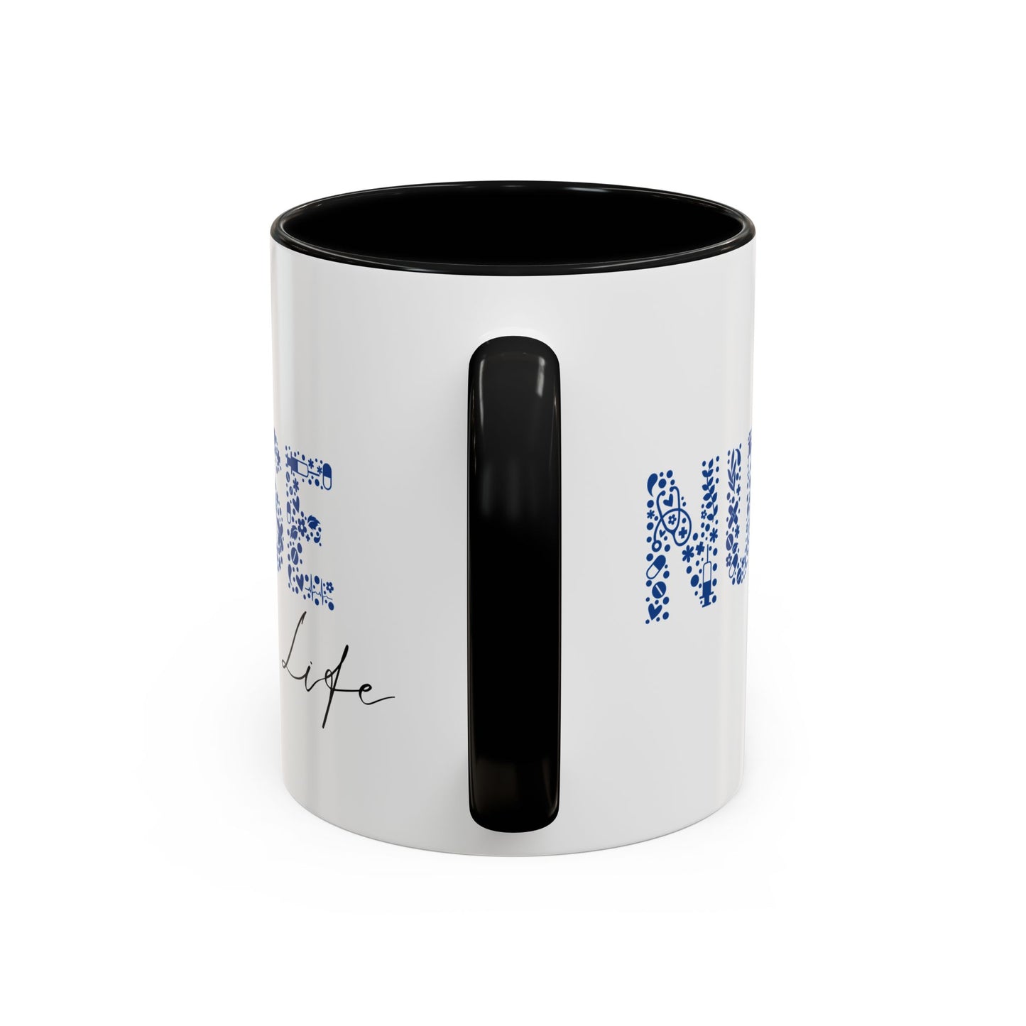 Nurse Life Blue Mug, Floral RN Coffee Cup, Cute Nurse Gift Idea, Medical Worker Mug, Nursing Student Mug, Nurse Appreciation Mug