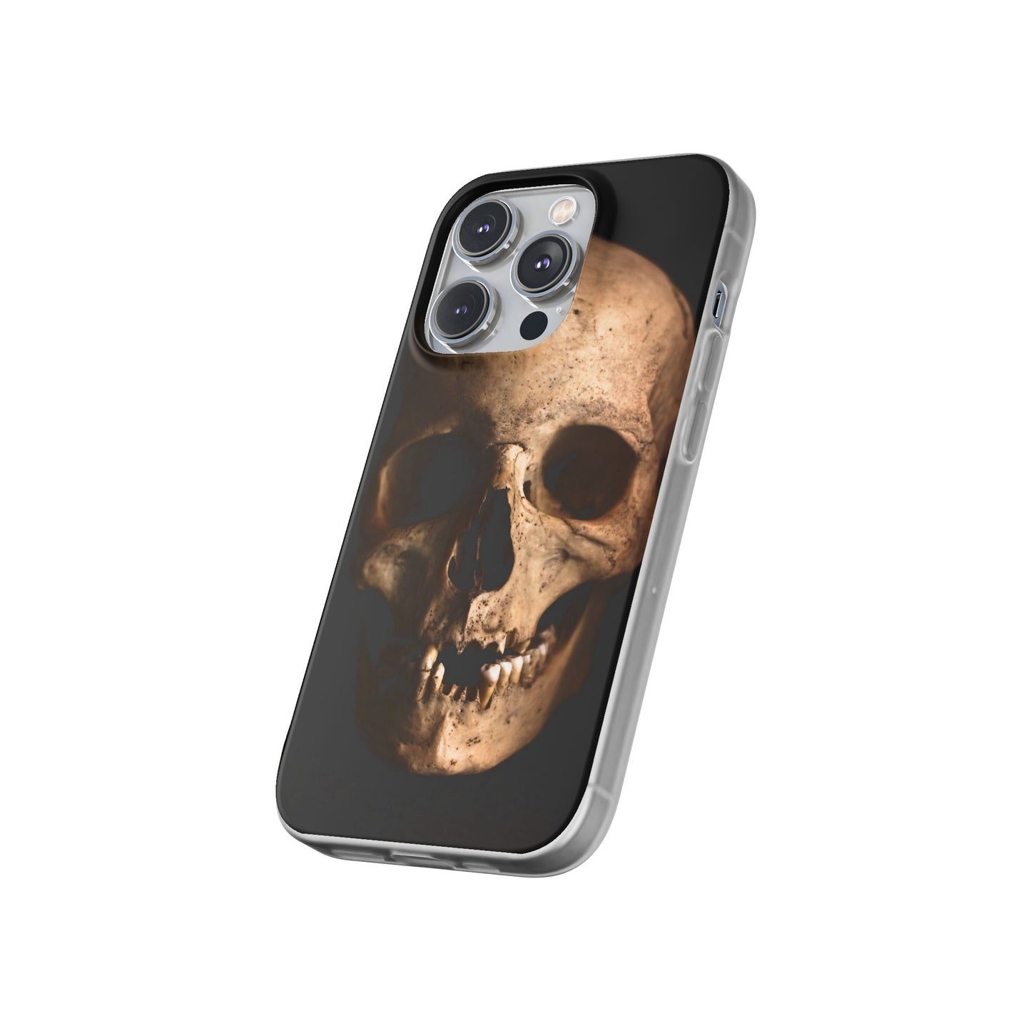 Silicone Phone Case - Realistic Human Skull Design