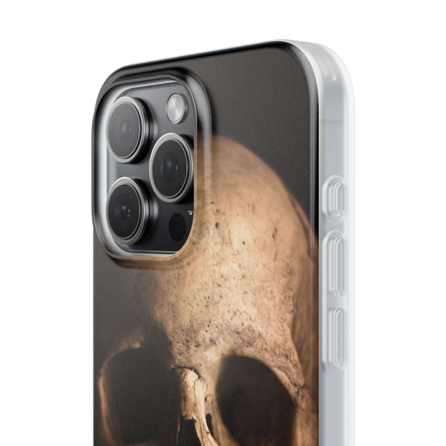 Silicone Phone Case - Realistic Human Skull Design
