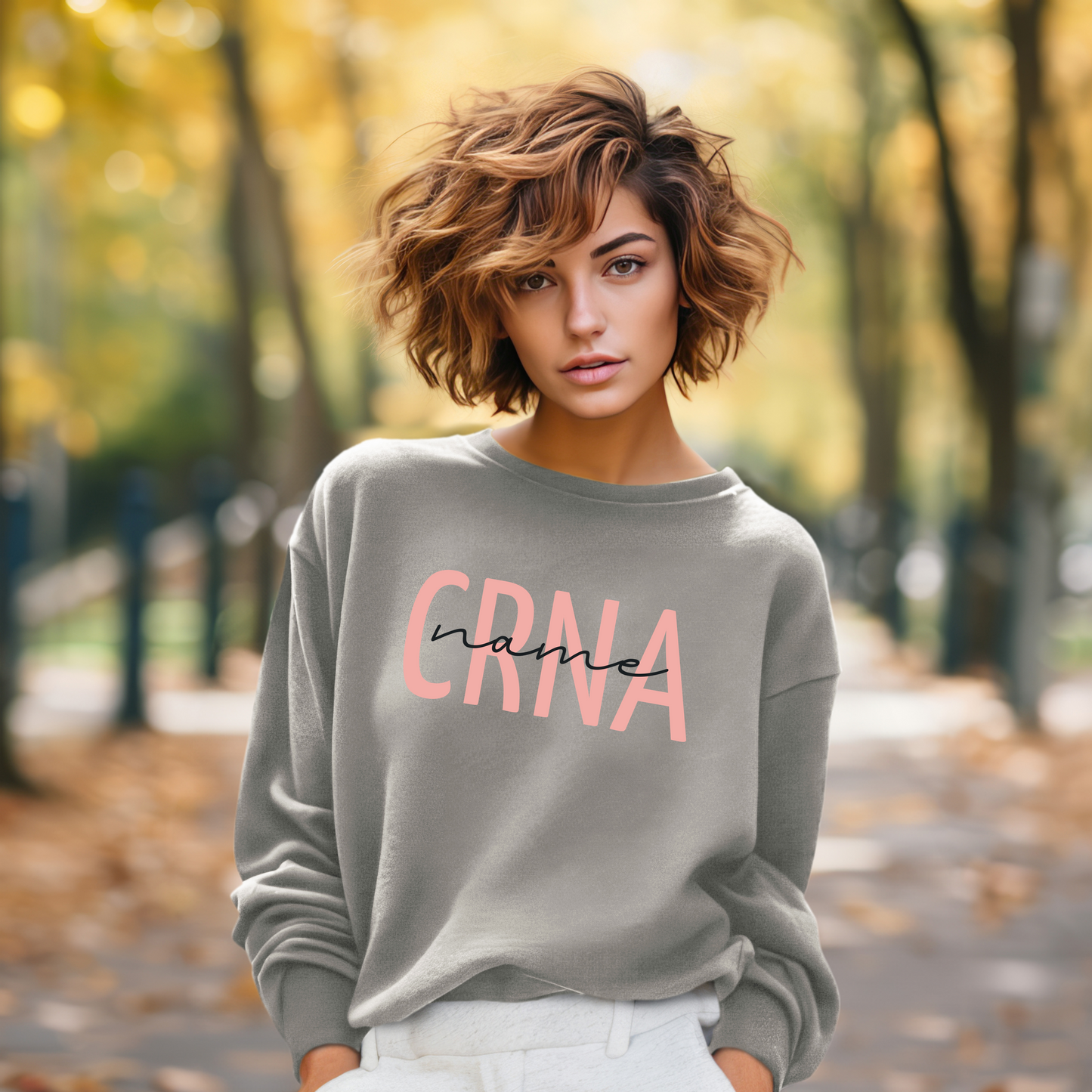 Personalized Nurse Crewneck Sweatshirt, Comfort for Healthcare Workers, Gift for Nurses, Cozy Workwear, Medical Appreciation