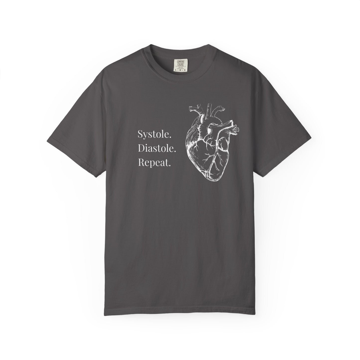 Heart Rhythm Unisex T-Shirt, Systole Diastole Repeat Tee, Heartbeat Art Shirt, Medical Student Gift, Casual Graphic Tee