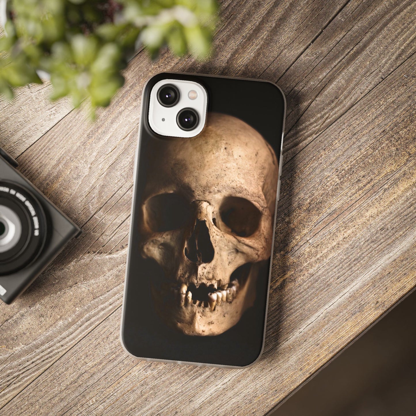 Silicone Phone Case - Realistic Human Skull Design