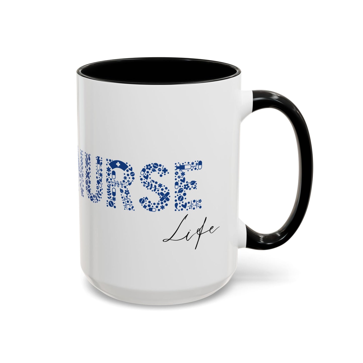 Nurse Life Blue Mug, Floral RN Coffee Cup, Cute Nurse Gift Idea, Medical Worker Mug, Nursing Student Mug, Nurse Appreciation Mug