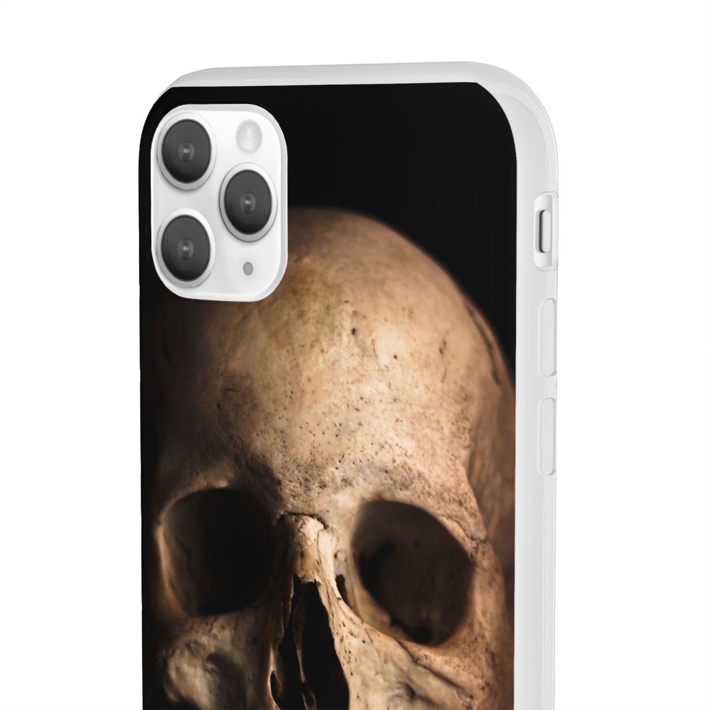 Silicone Phone Case - Realistic Human Skull Design
