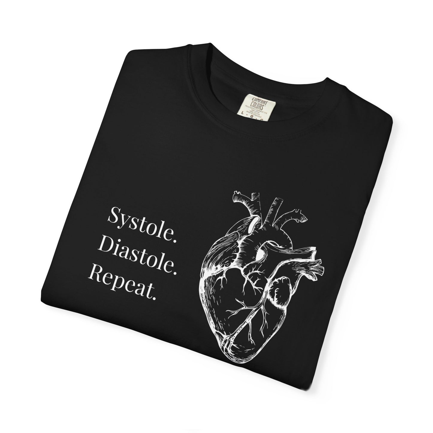 Heart Rhythm Unisex T-Shirt, Systole Diastole Repeat Tee, Heartbeat Art Shirt, Medical Student Gift, Casual Graphic Tee