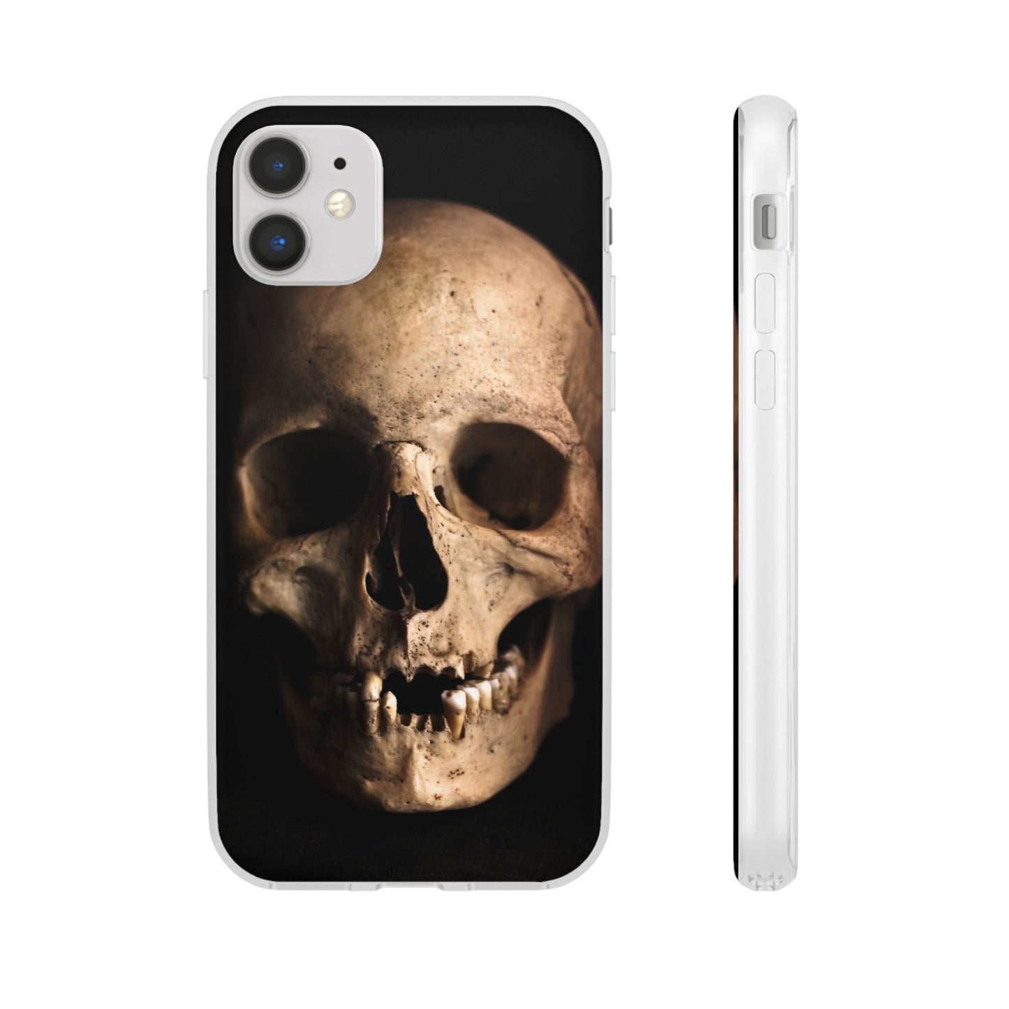 Silicone Phone Case - Realistic Human Skull Design