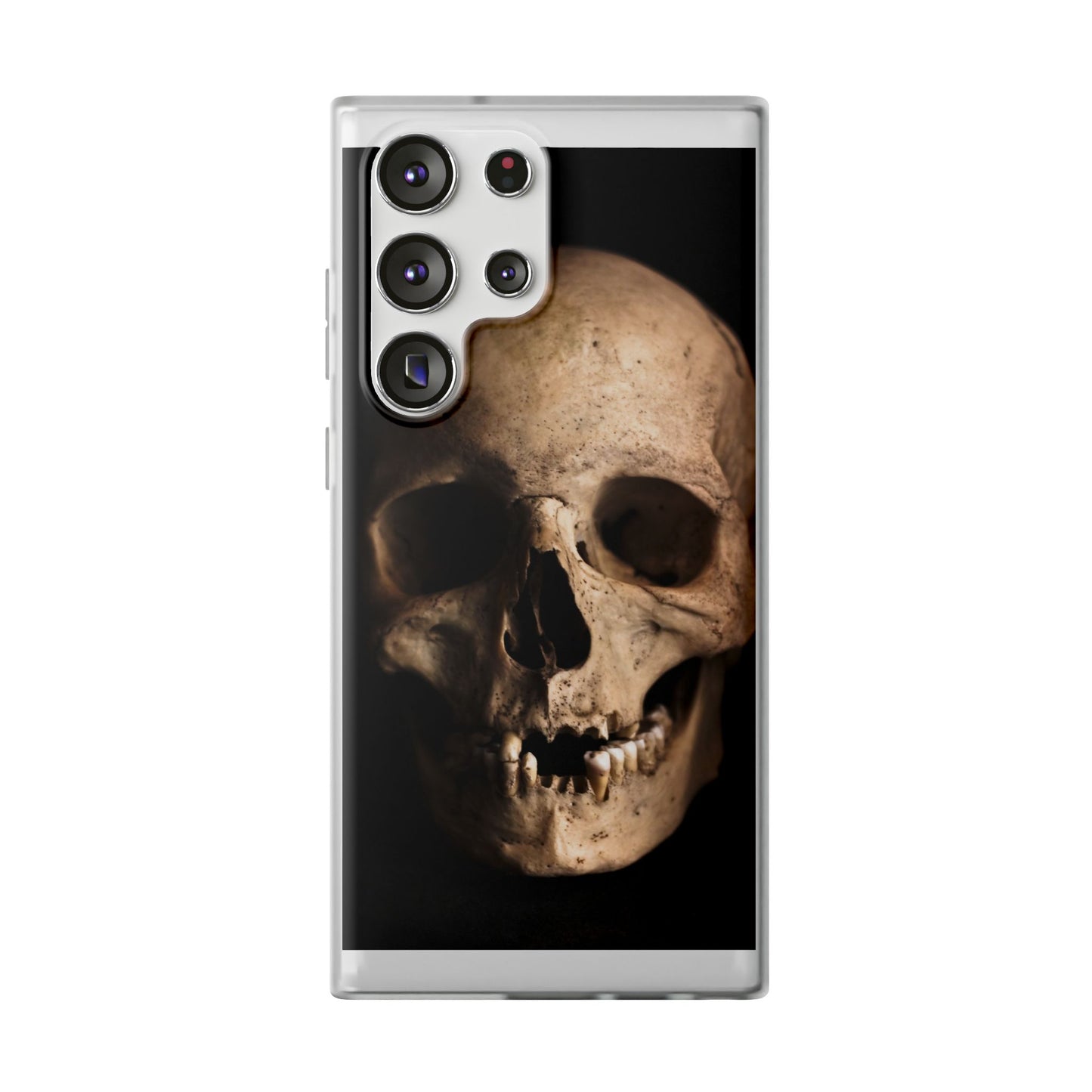 Silicone Phone Case - Realistic Human Skull Design