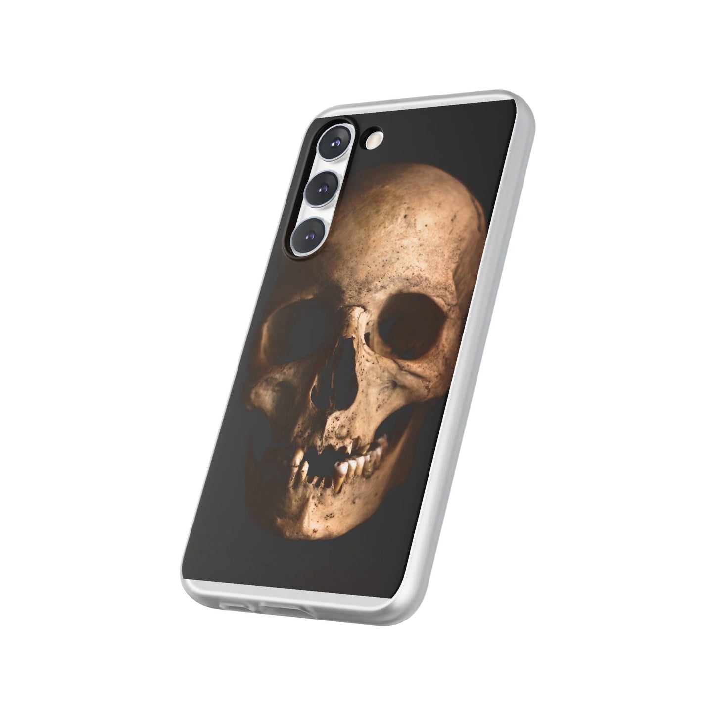 Silicone Phone Case - Realistic Human Skull Design