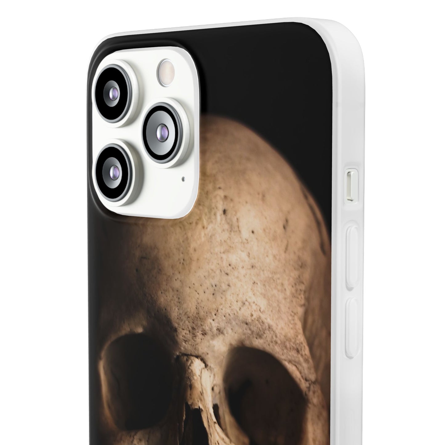 Silicone Phone Case - Realistic Human Skull Design