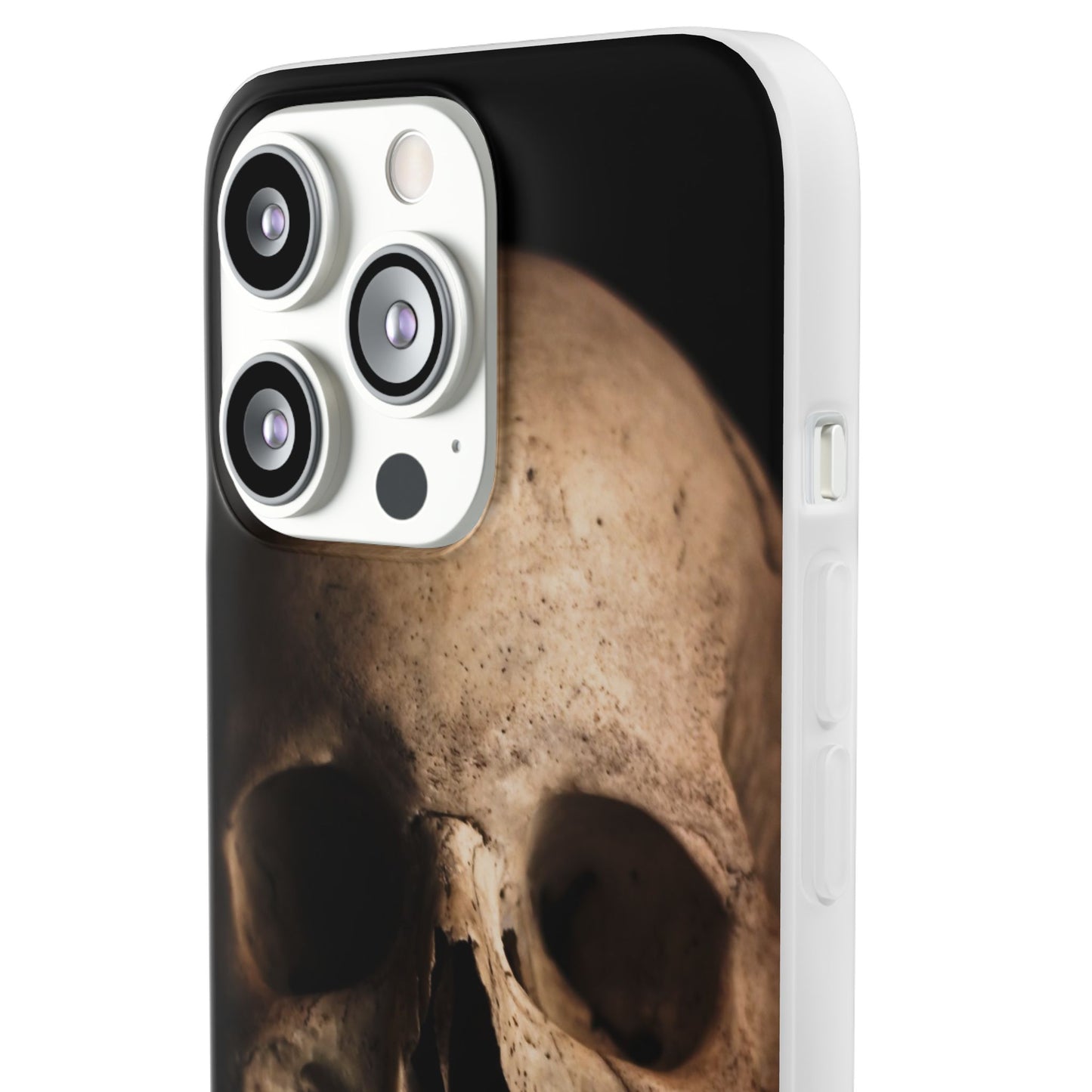 Silicone Phone Case - Realistic Human Skull Design