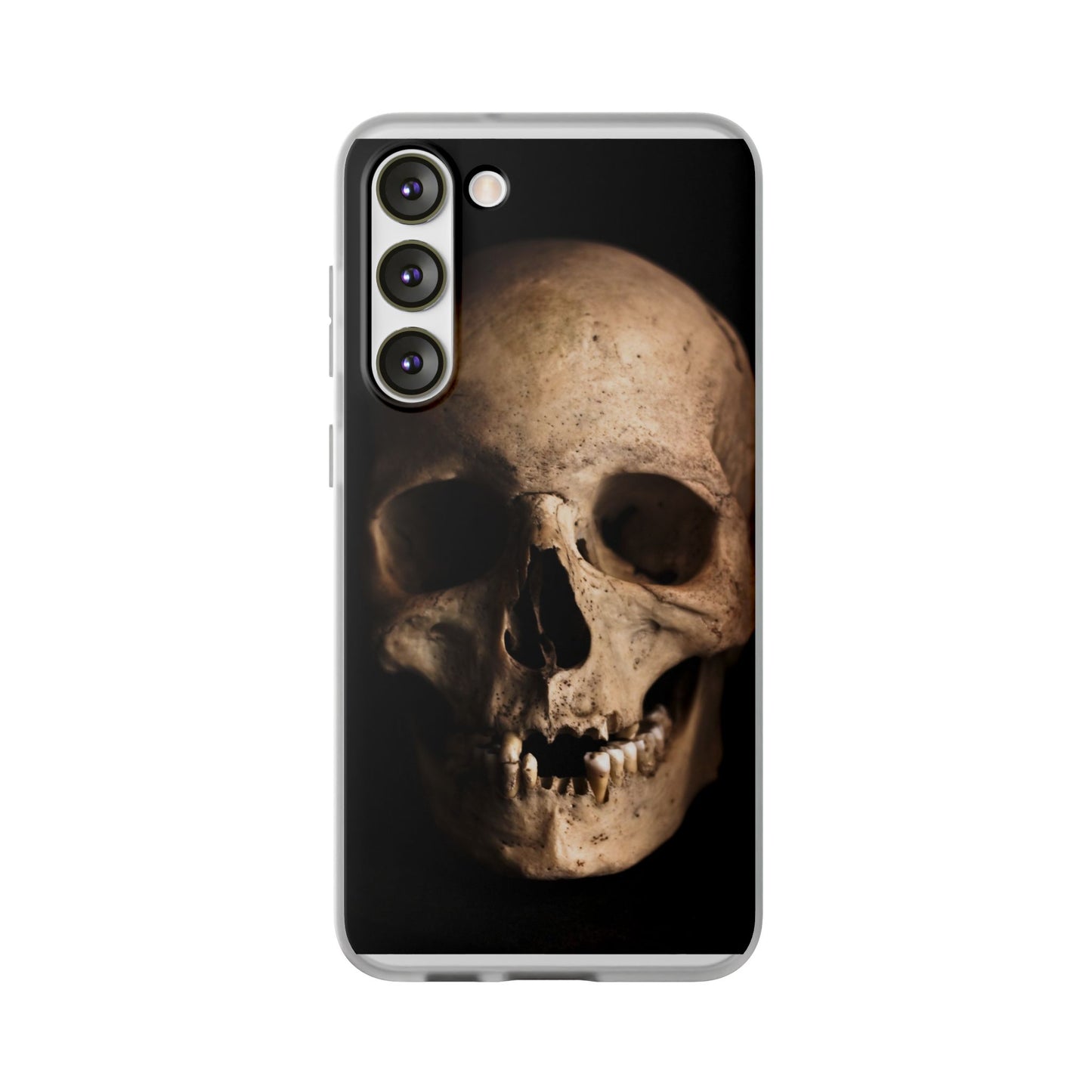 Silicone Phone Case - Realistic Human Skull Design