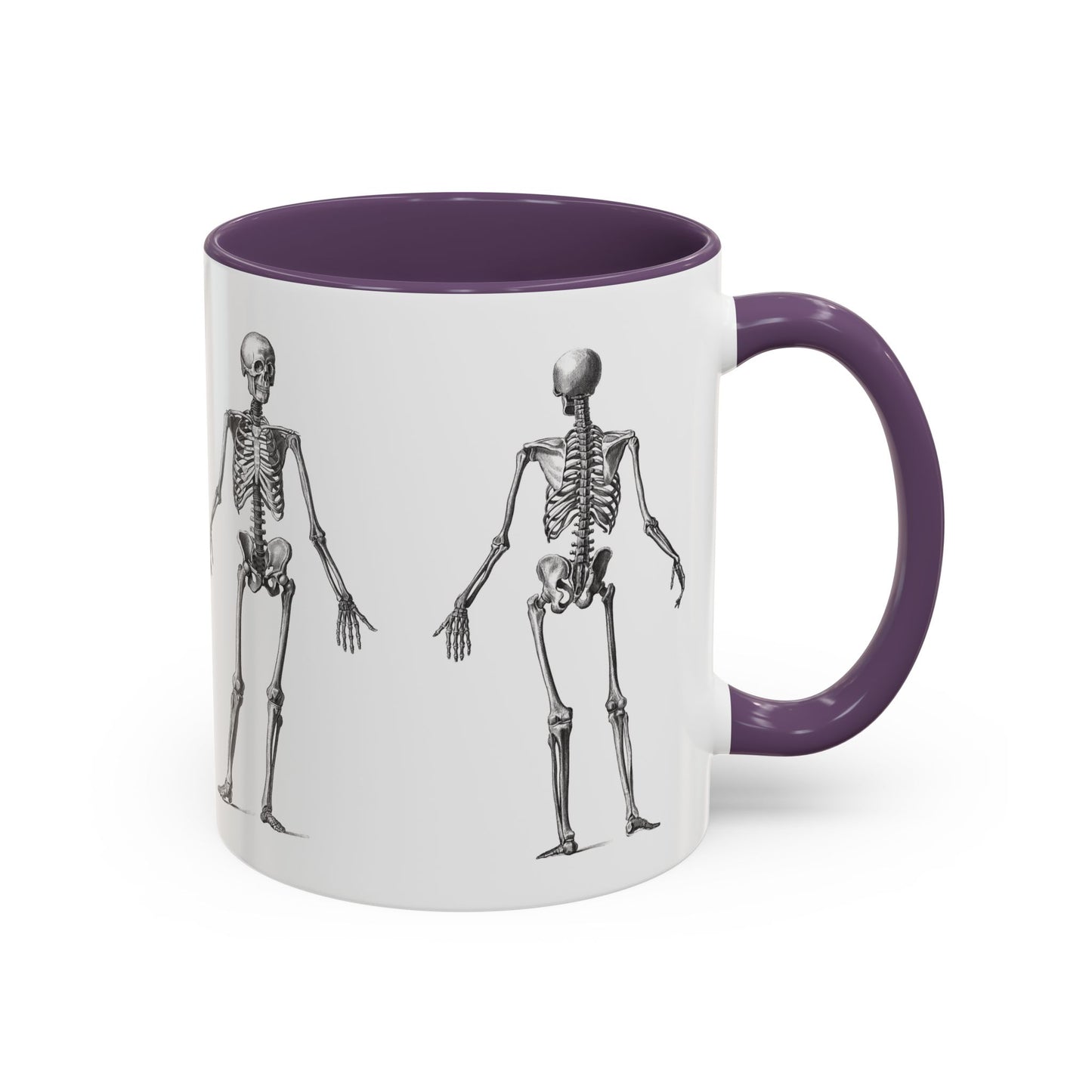 Anatomy Skeleton Accent Coffee Mug, Medical Student Doctor Nurse Gift, Anatomical Diagram, Halloween Mug, Biology Teacher Gift,