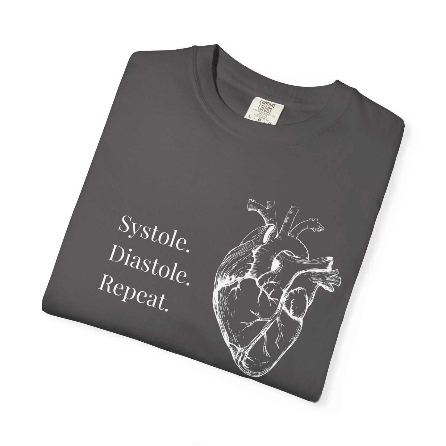 Heart Rhythm Unisex T-Shirt, Systole Diastole Repeat Tee, Heartbeat Art Shirt, Medical Student Gift, Casual Graphic Tee