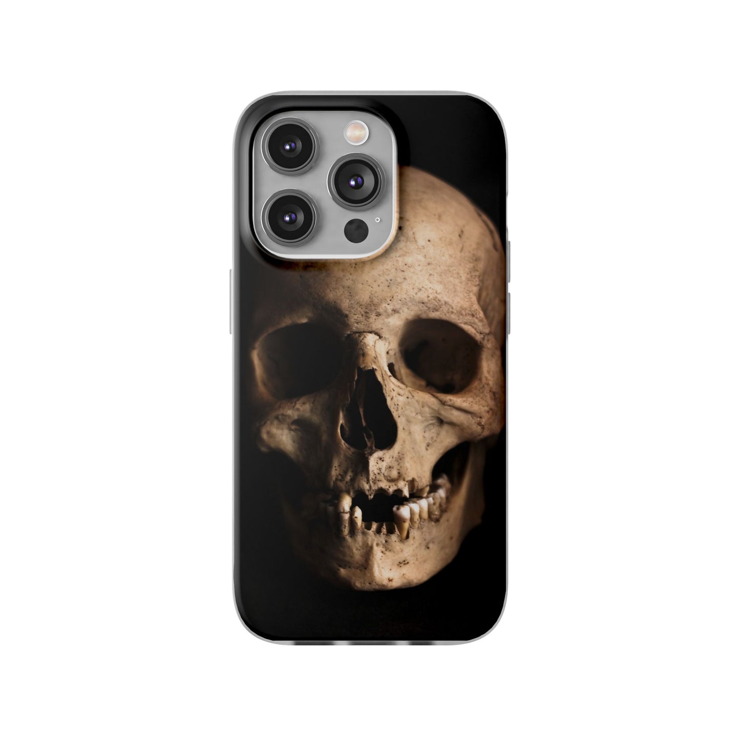 Silicone Phone Case - Realistic Human Skull Design