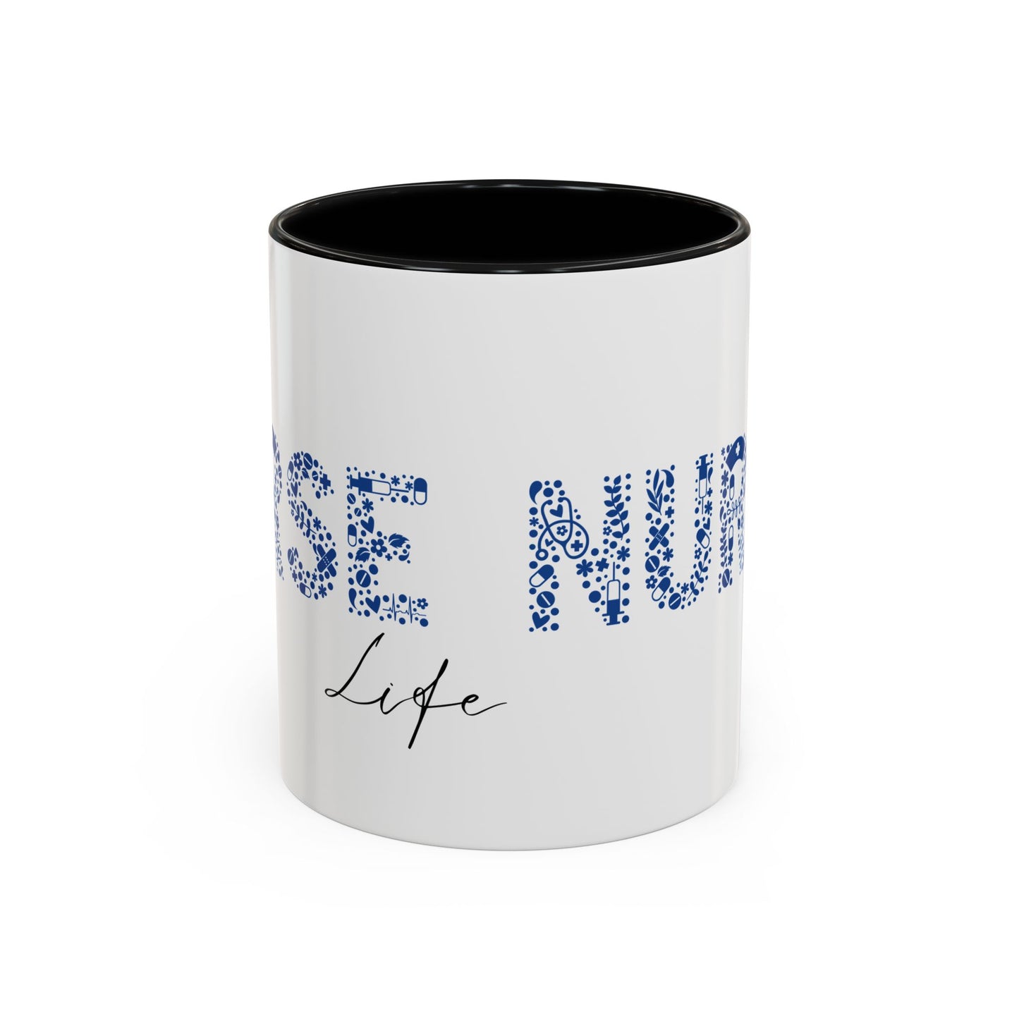 Nurse Life Blue Mug, Floral RN Coffee Cup, Cute Nurse Gift Idea, Medical Worker Mug, Nursing Student Mug, Nurse Appreciation Mug