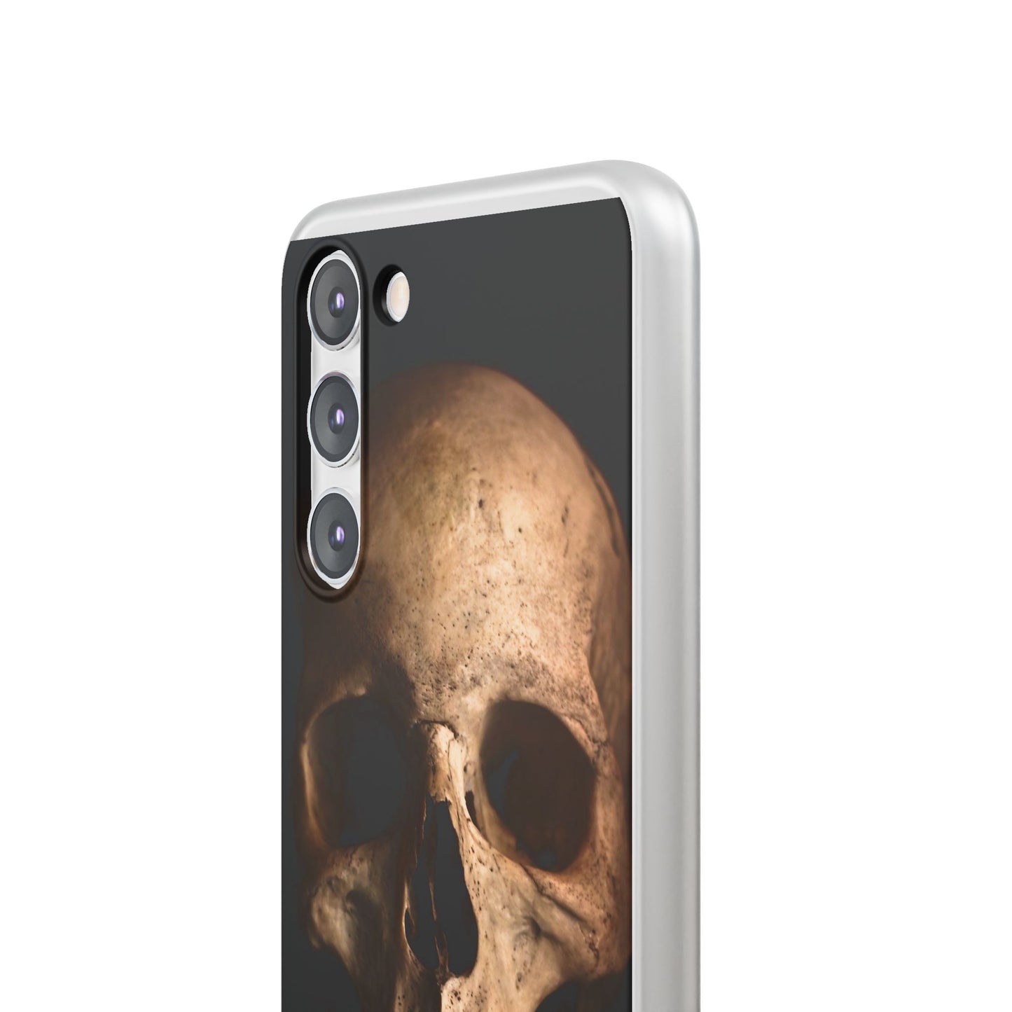 Silicone Phone Case - Realistic Human Skull Design