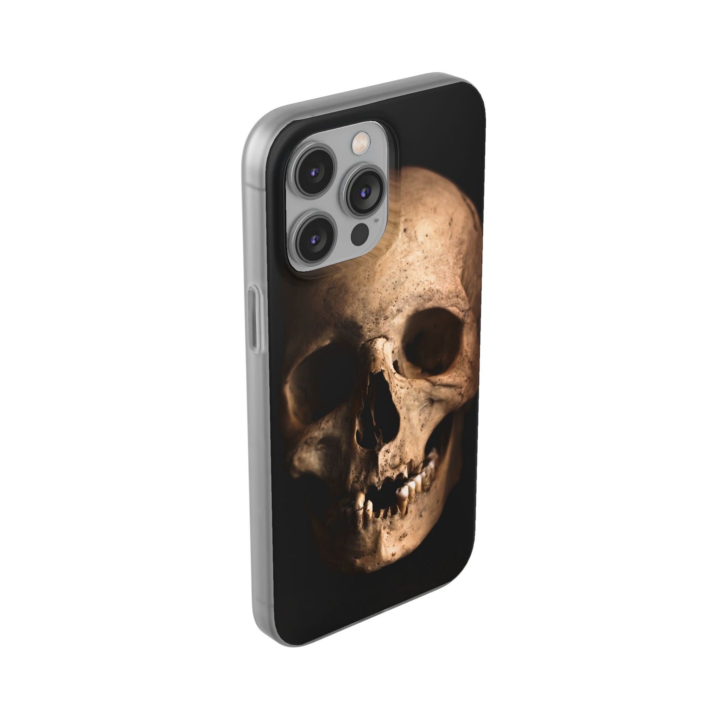 Silicone Phone Case - Realistic Human Skull Design
