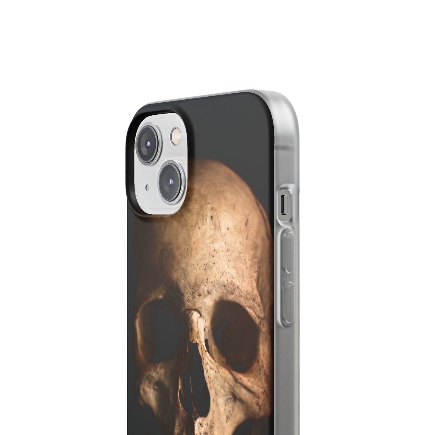 Silicone Phone Case - Realistic Human Skull Design