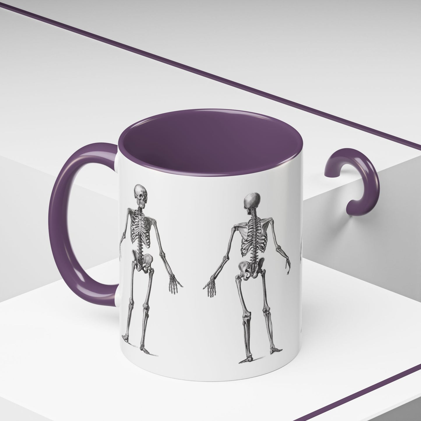 Anatomy Skeleton Accent Coffee Mug, Medical Student Doctor Nurse Gift, Anatomical Diagram, Halloween Mug, Biology Teacher Gift,