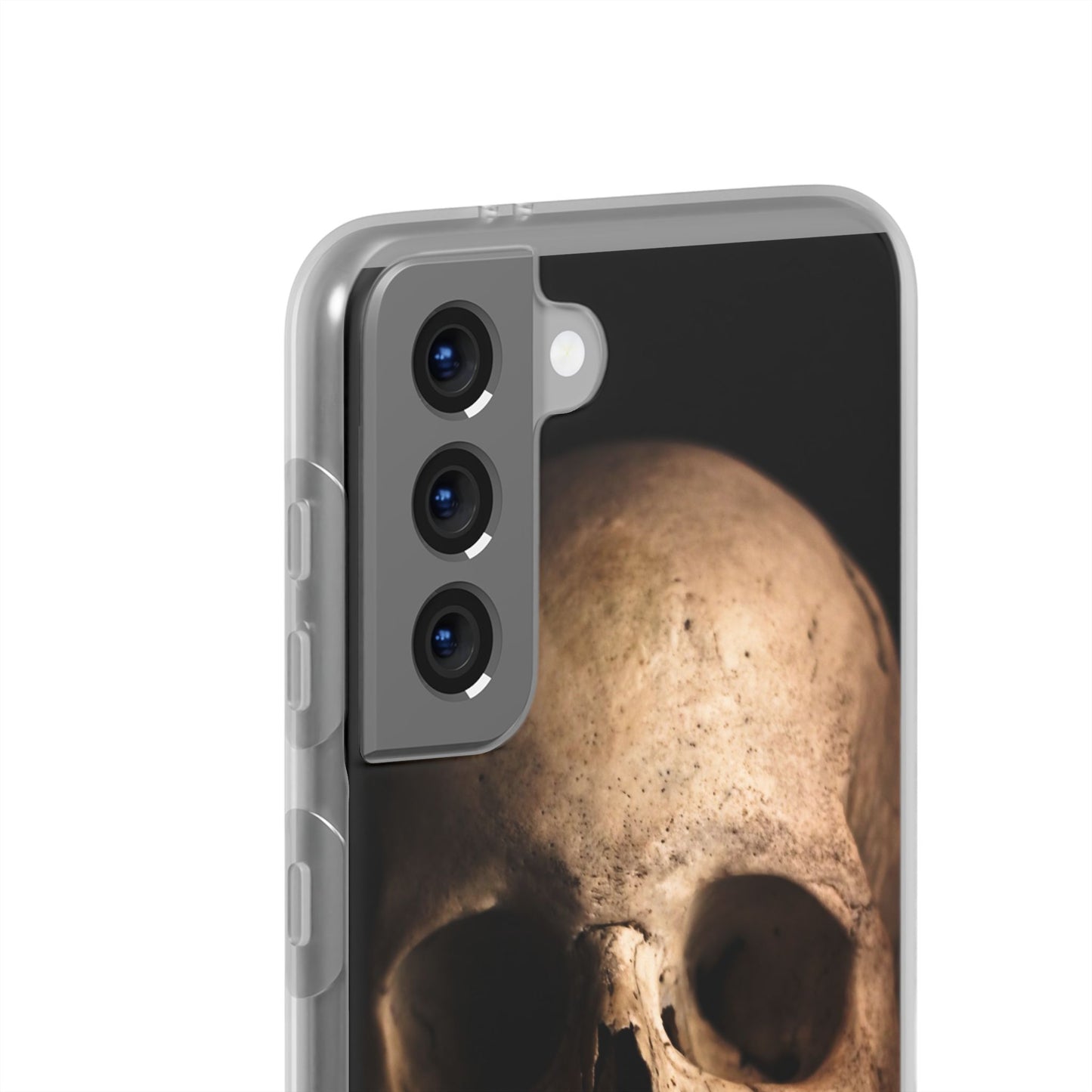 Silicone Phone Case - Realistic Human Skull Design