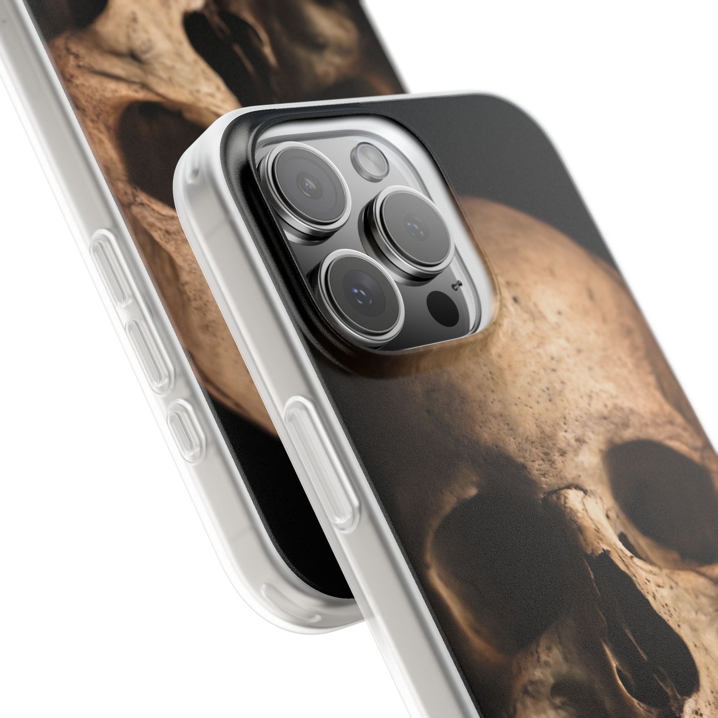 Silicone Phone Case - Realistic Human Skull Design