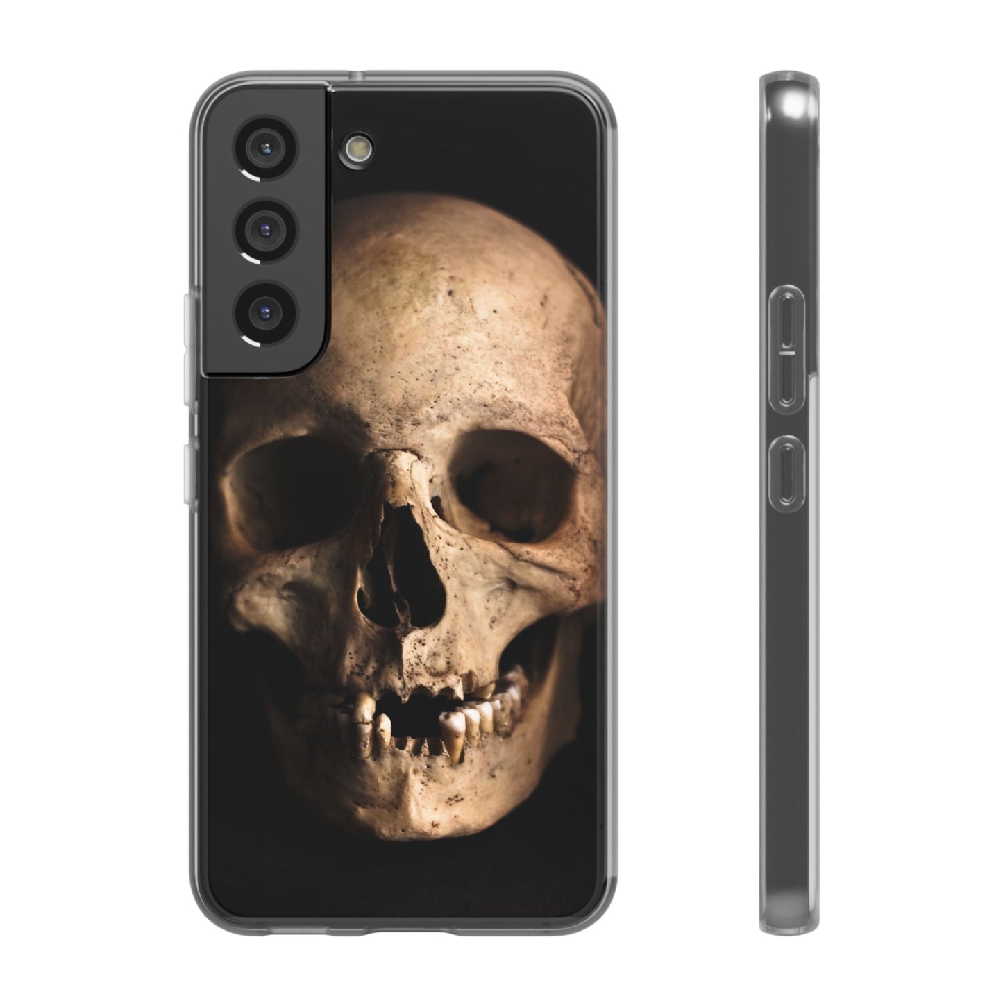 Silicone Phone Case - Realistic Human Skull Design