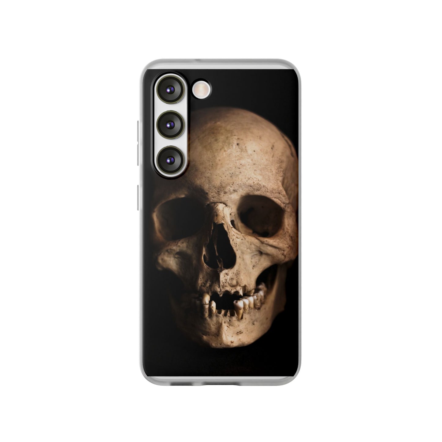 Silicone Phone Case - Realistic Human Skull Design