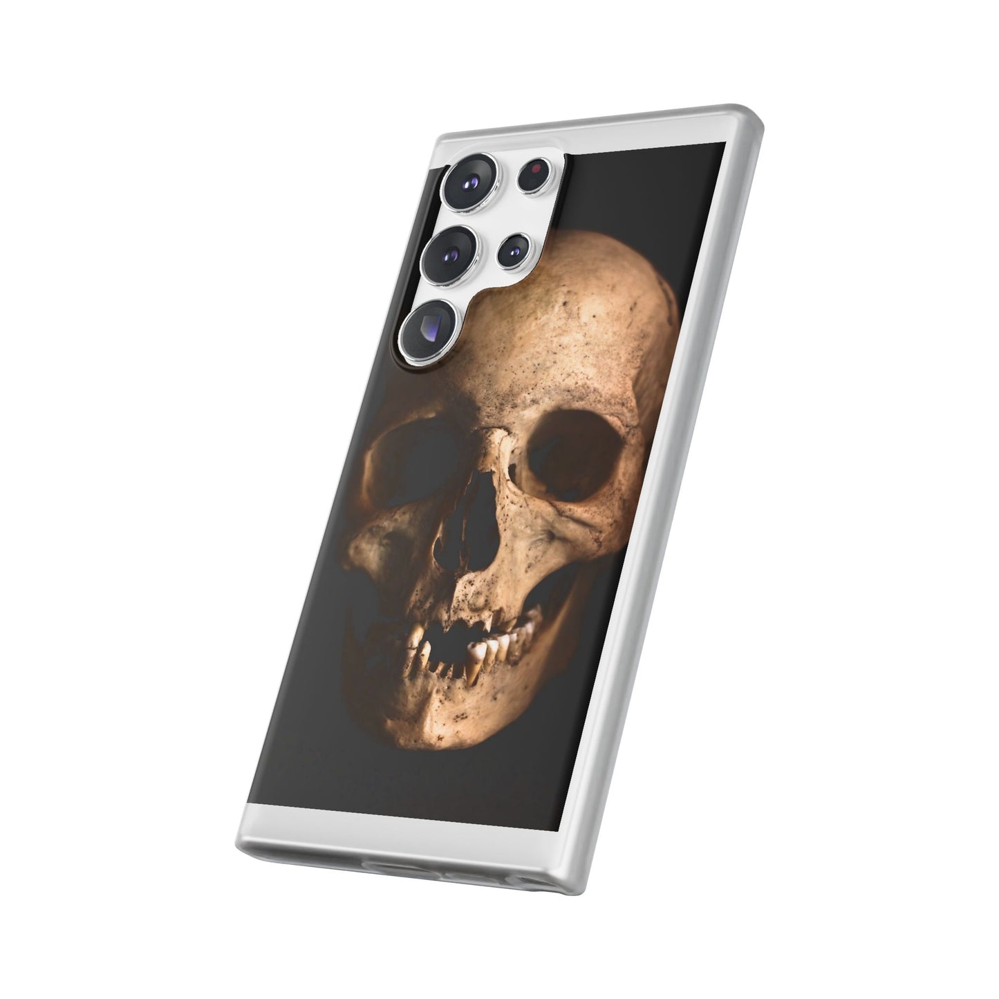 Silicone Phone Case - Realistic Human Skull Design