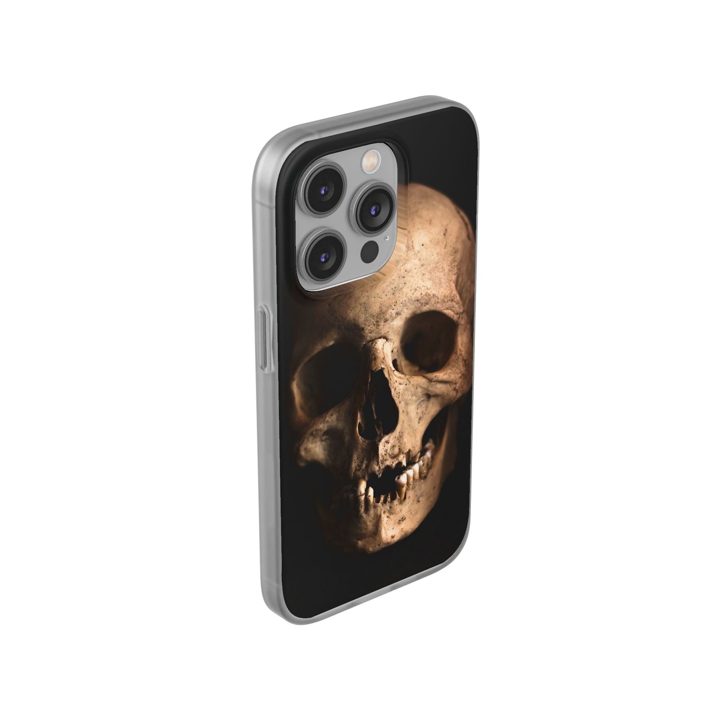 Silicone Phone Case - Realistic Human Skull Design