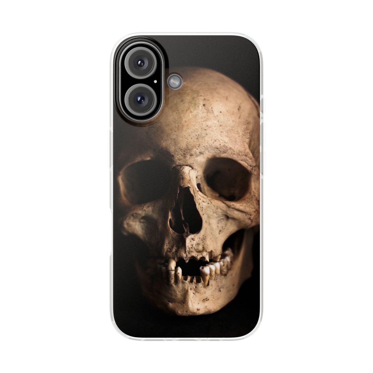 Silicone Phone Case - Realistic Human Skull Design