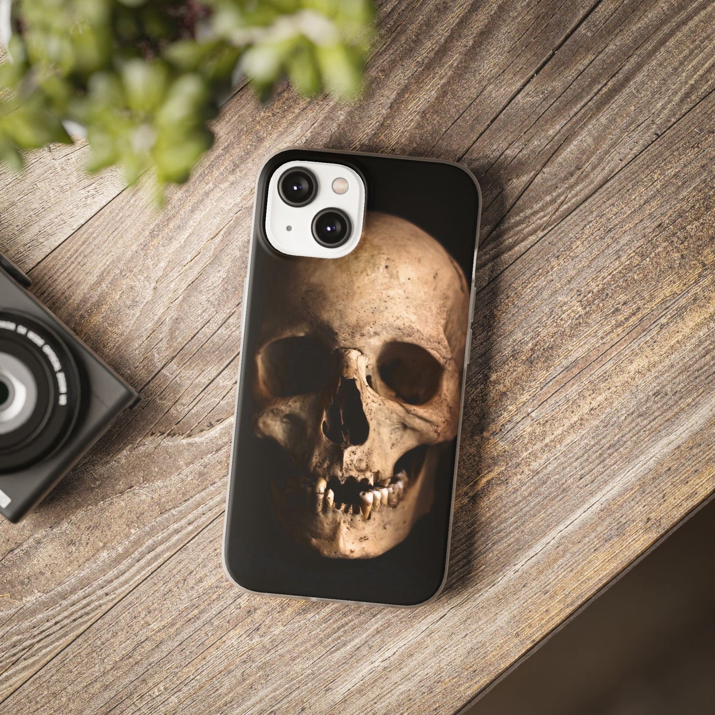 Silicone Phone Case - Realistic Human Skull Design