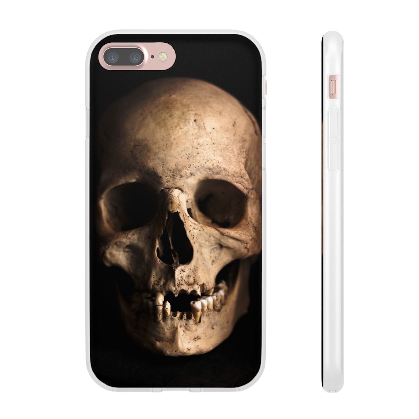 Silicone Phone Case - Realistic Human Skull Design