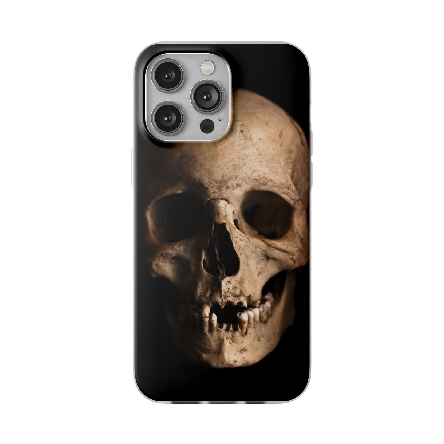 Silicone Phone Case - Realistic Human Skull Design