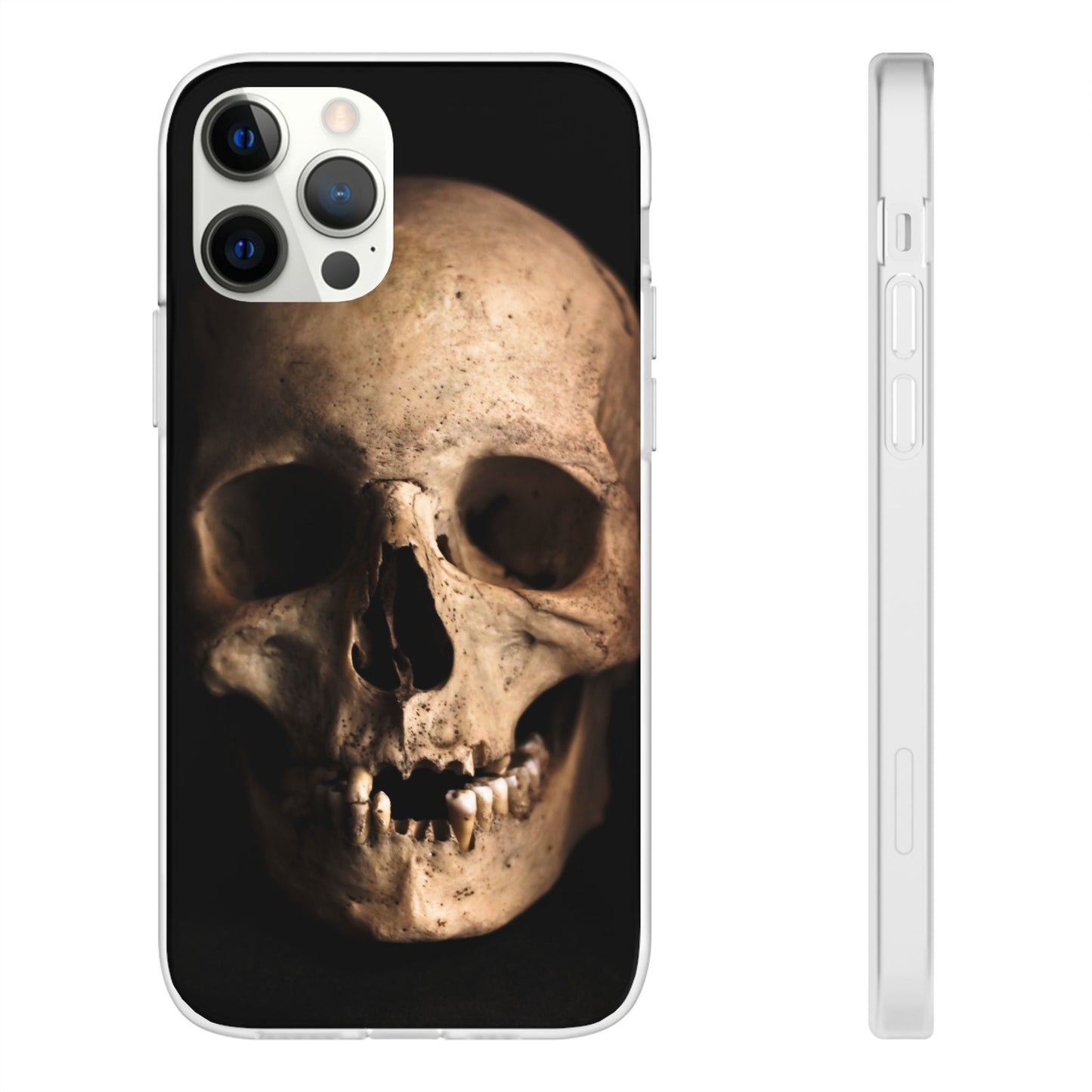 Silicone Phone Case - Realistic Human Skull Design