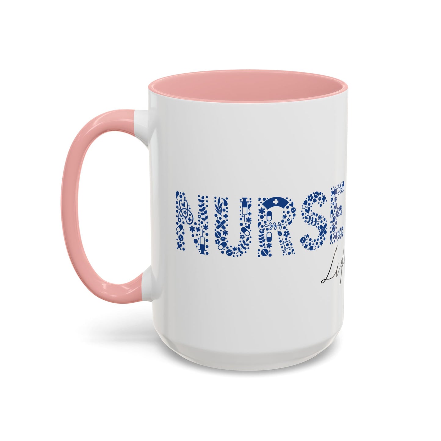 Nurse Life Blue Mug, Floral RN Coffee Cup, Cute Nurse Gift Idea, Medical Worker Mug, Nursing Student Mug, Nurse Appreciation Mug