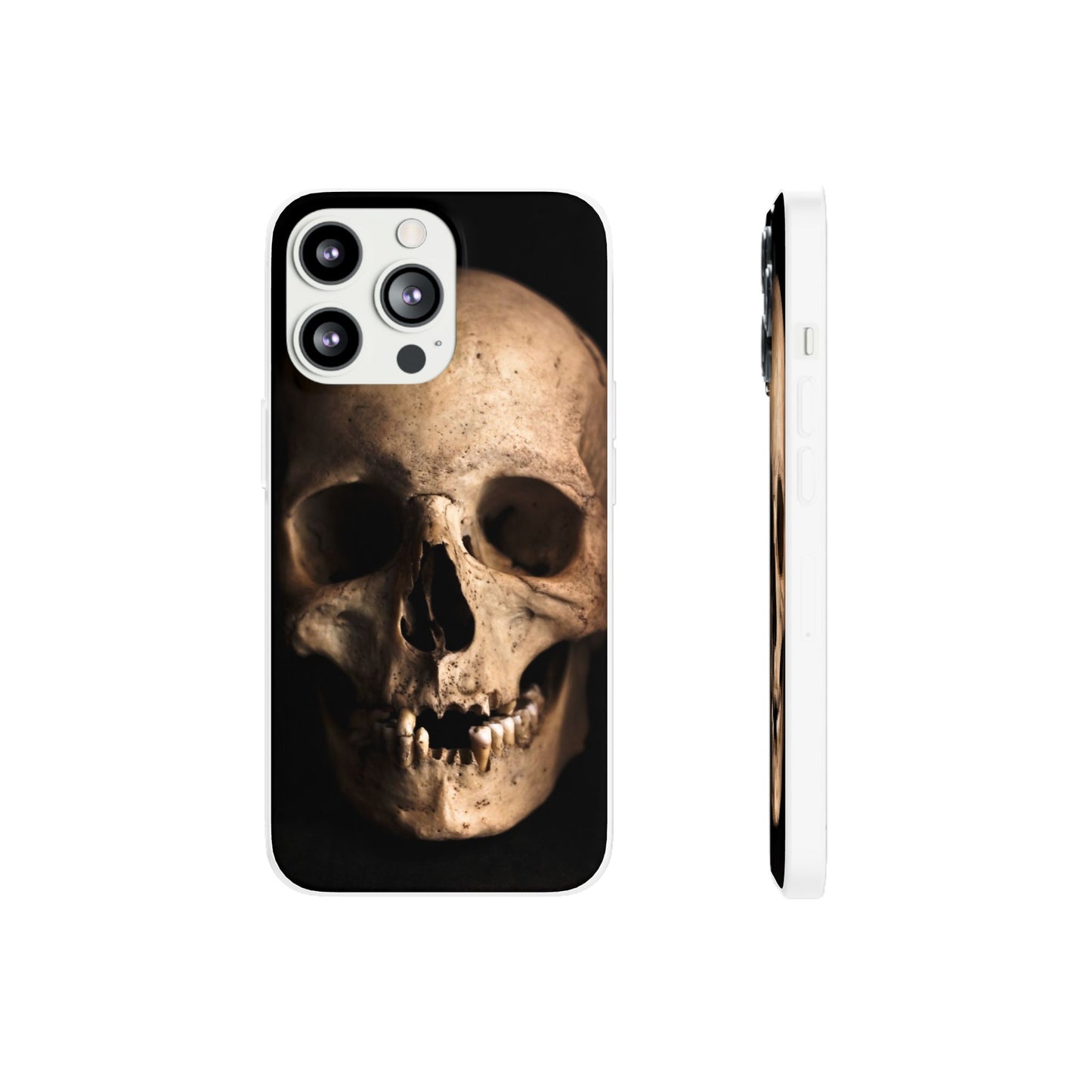 Silicone Phone Case - Realistic Human Skull Design