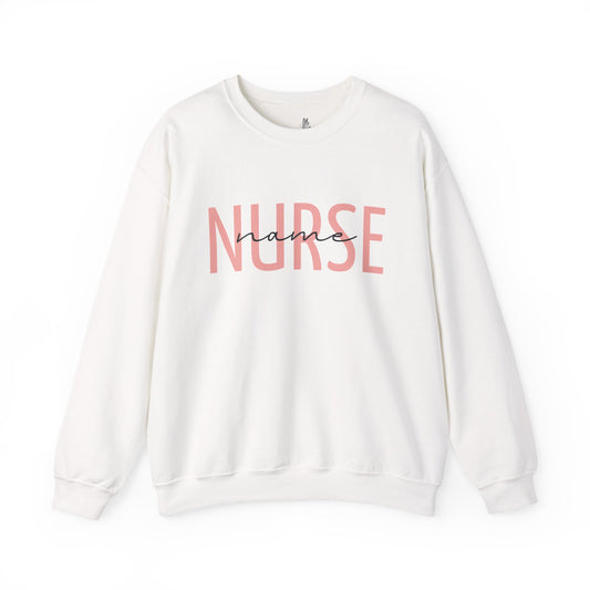 Personalized Nurse Crewneck Sweatshirt, Comfort for Healthcare Workers, Gift for Nurses, Cozy Workwear, Medical Appreciation