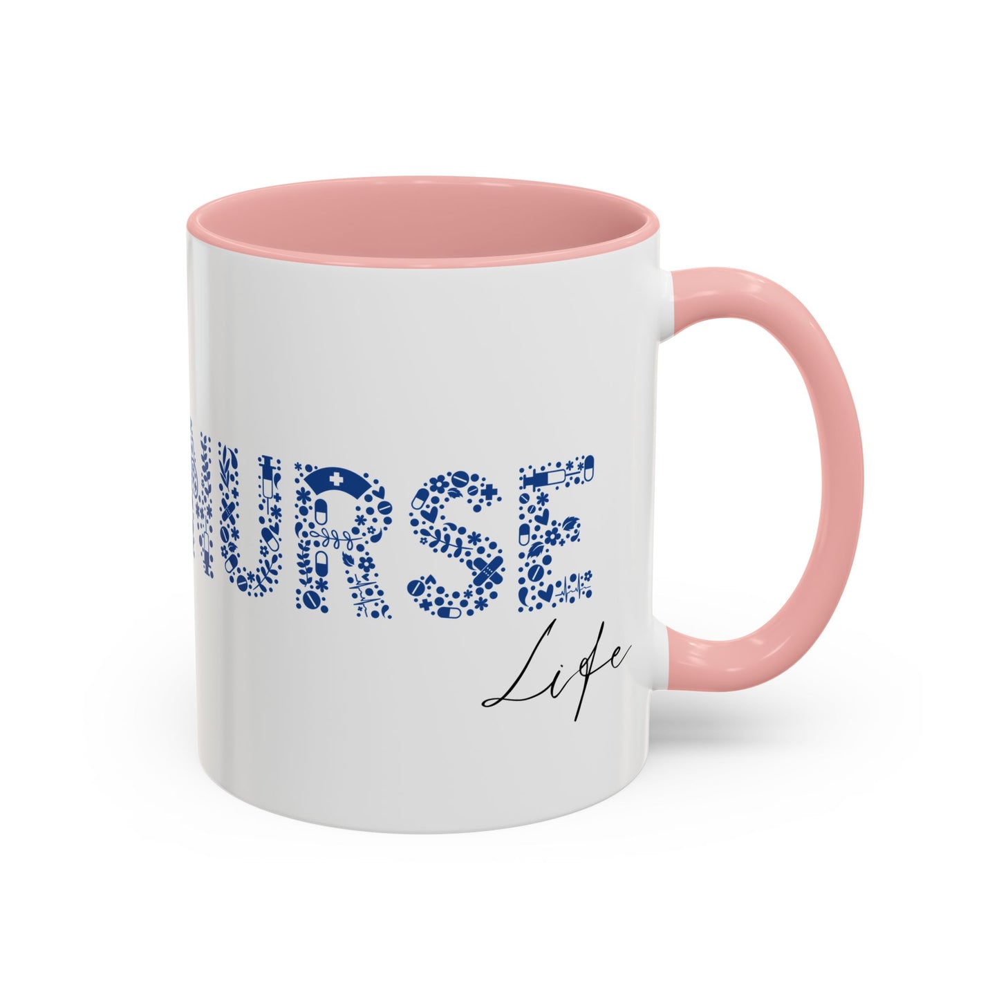 Nurse Life Blue Mug, Floral RN Coffee Cup, Cute Nurse Gift Idea, Medical Worker Mug, Nursing Student Mug, Nurse Appreciation Mug