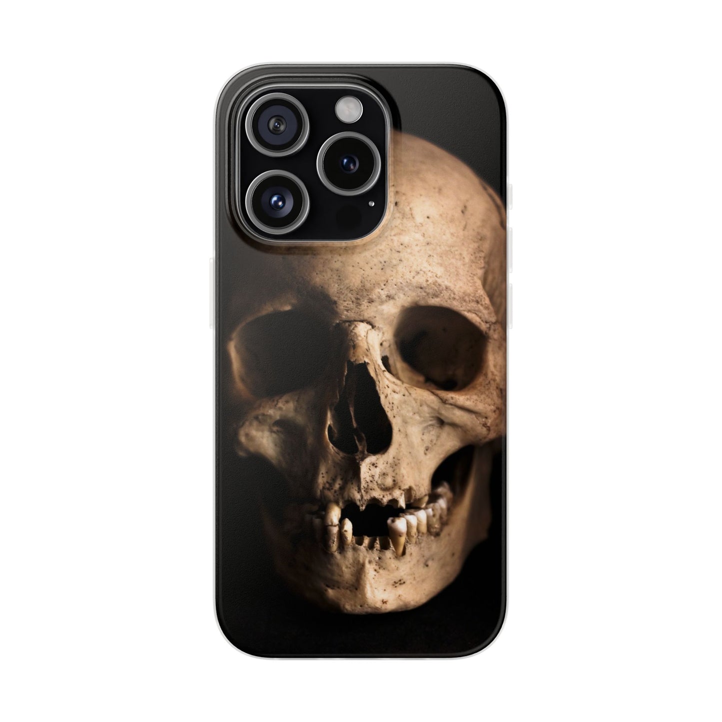 Silicone Phone Case - Realistic Human Skull Design
