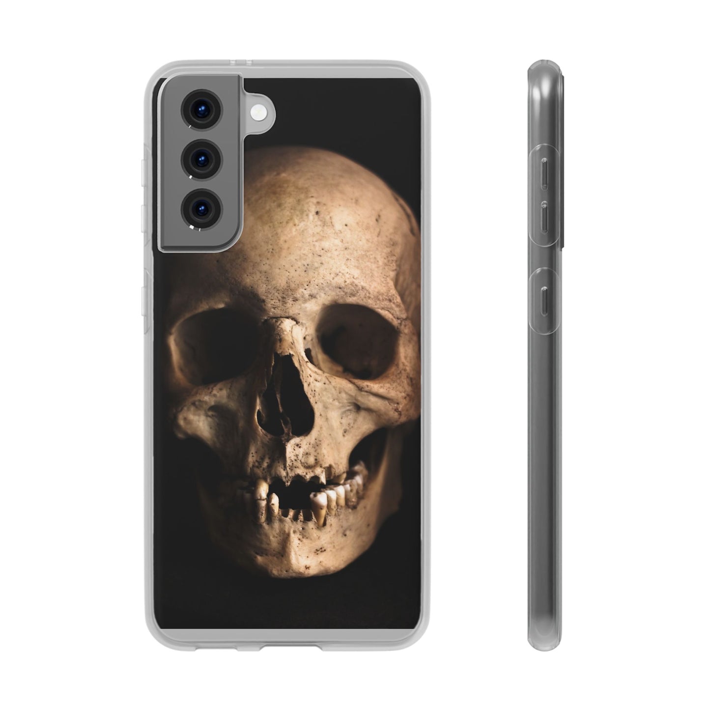 Silicone Phone Case - Realistic Human Skull Design