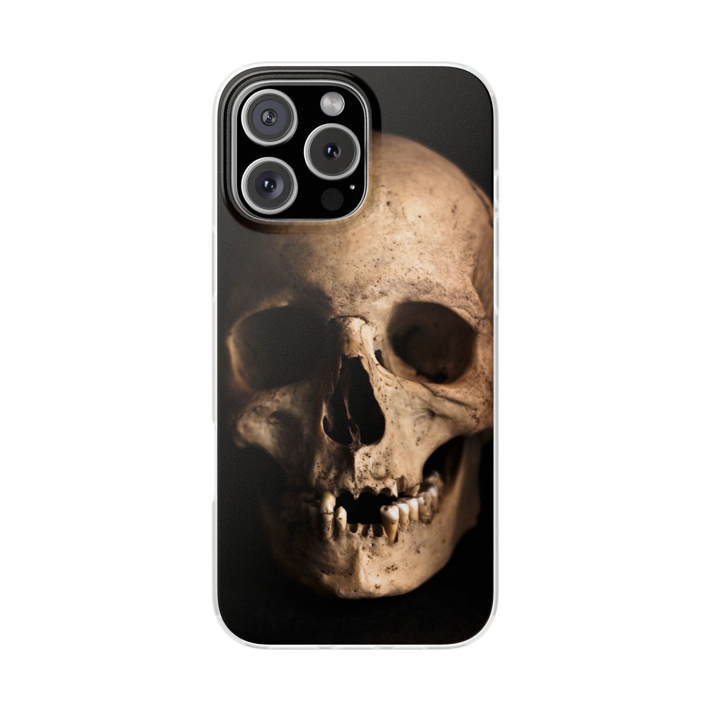Silicone Phone Case - Realistic Human Skull Design