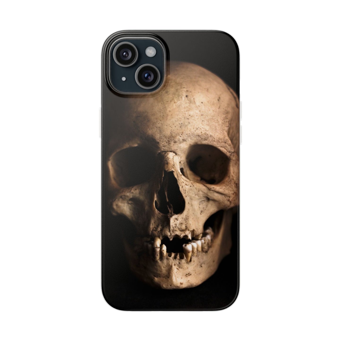 Silicone Phone Case - Realistic Human Skull Design