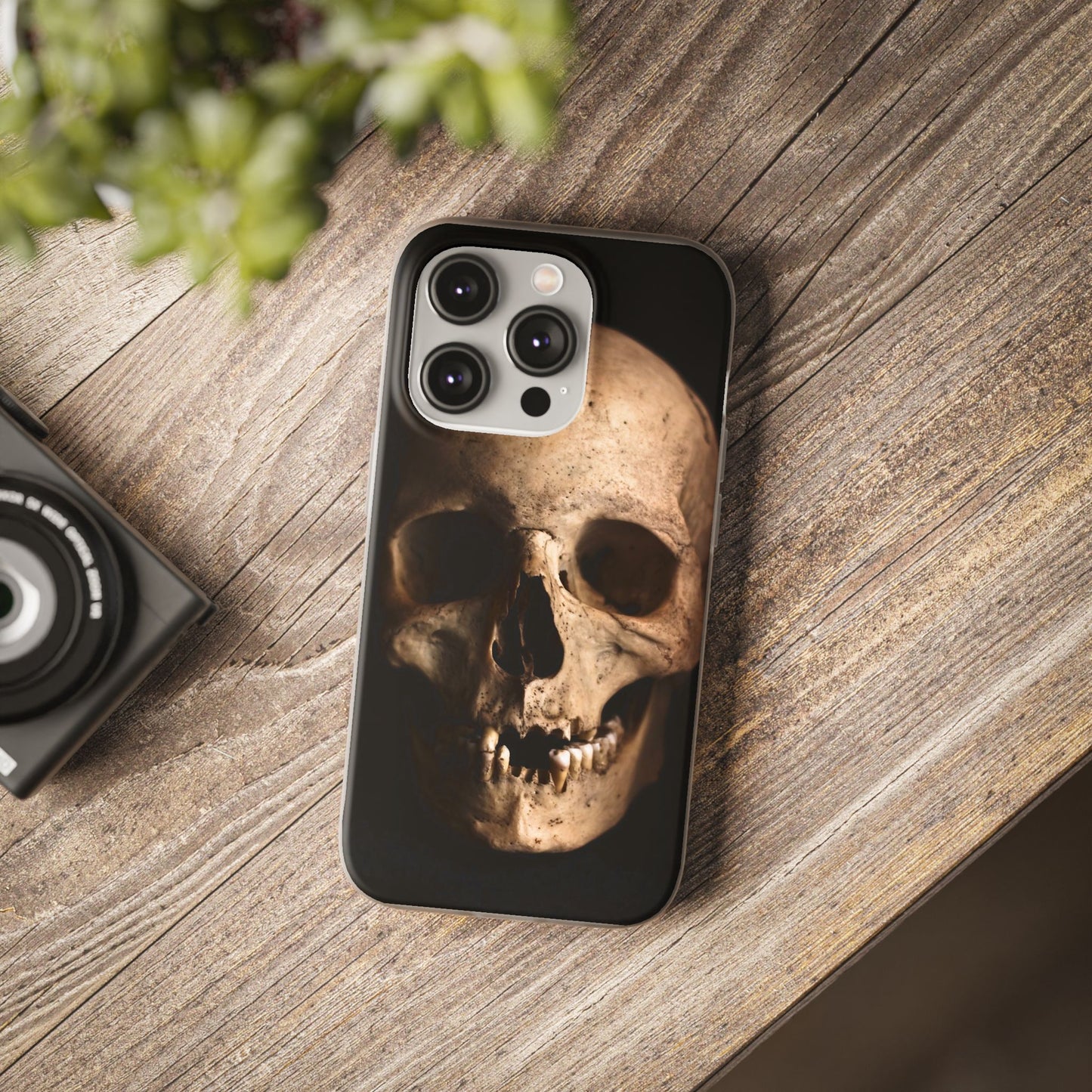 Silicone Phone Case - Realistic Human Skull Design