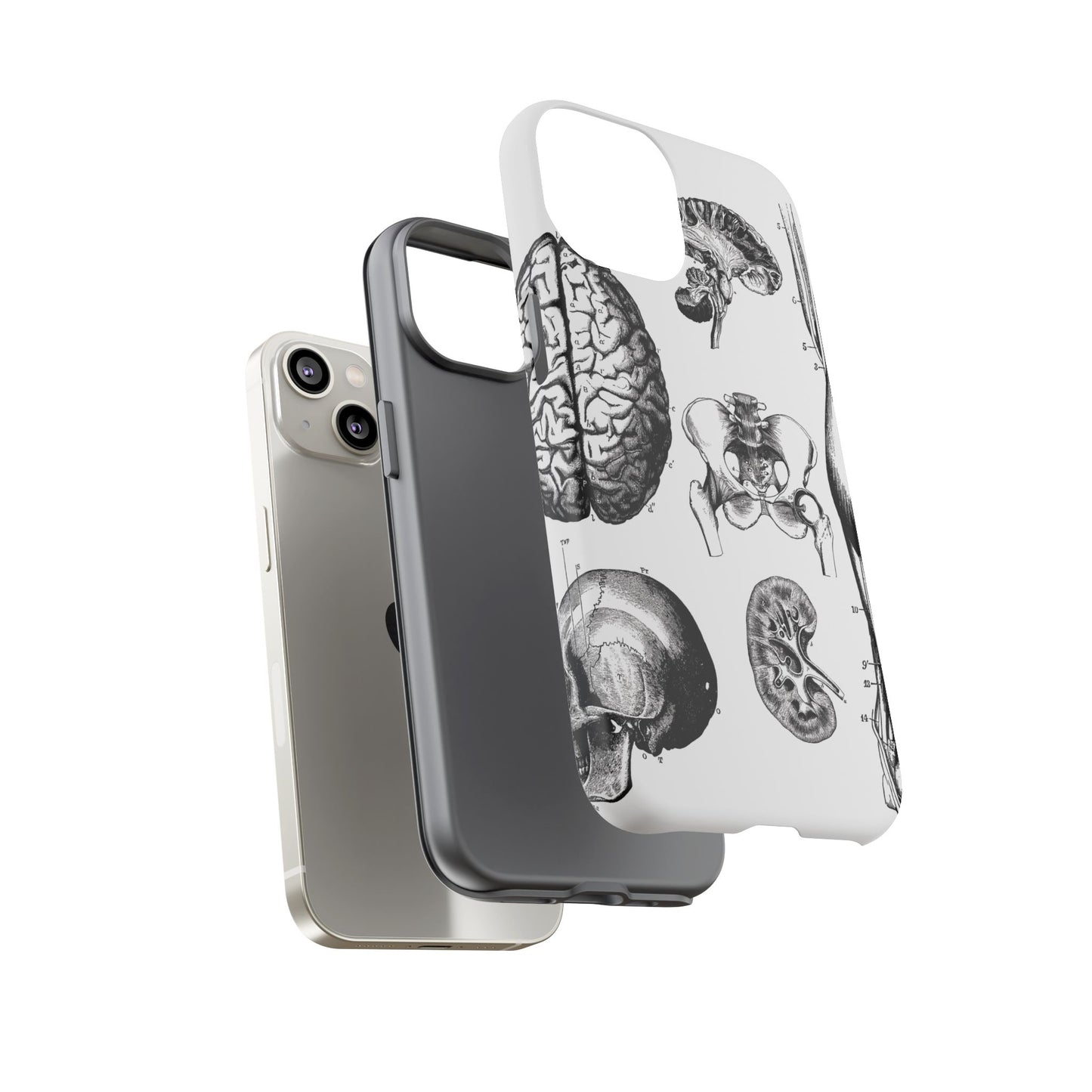 Vintage Anatomy Phone Case - Medical Sketch Design - Custom iPhone, Samsung & Pixel Cover - Science Gift - Doctor Aesthetic - Anatomy case