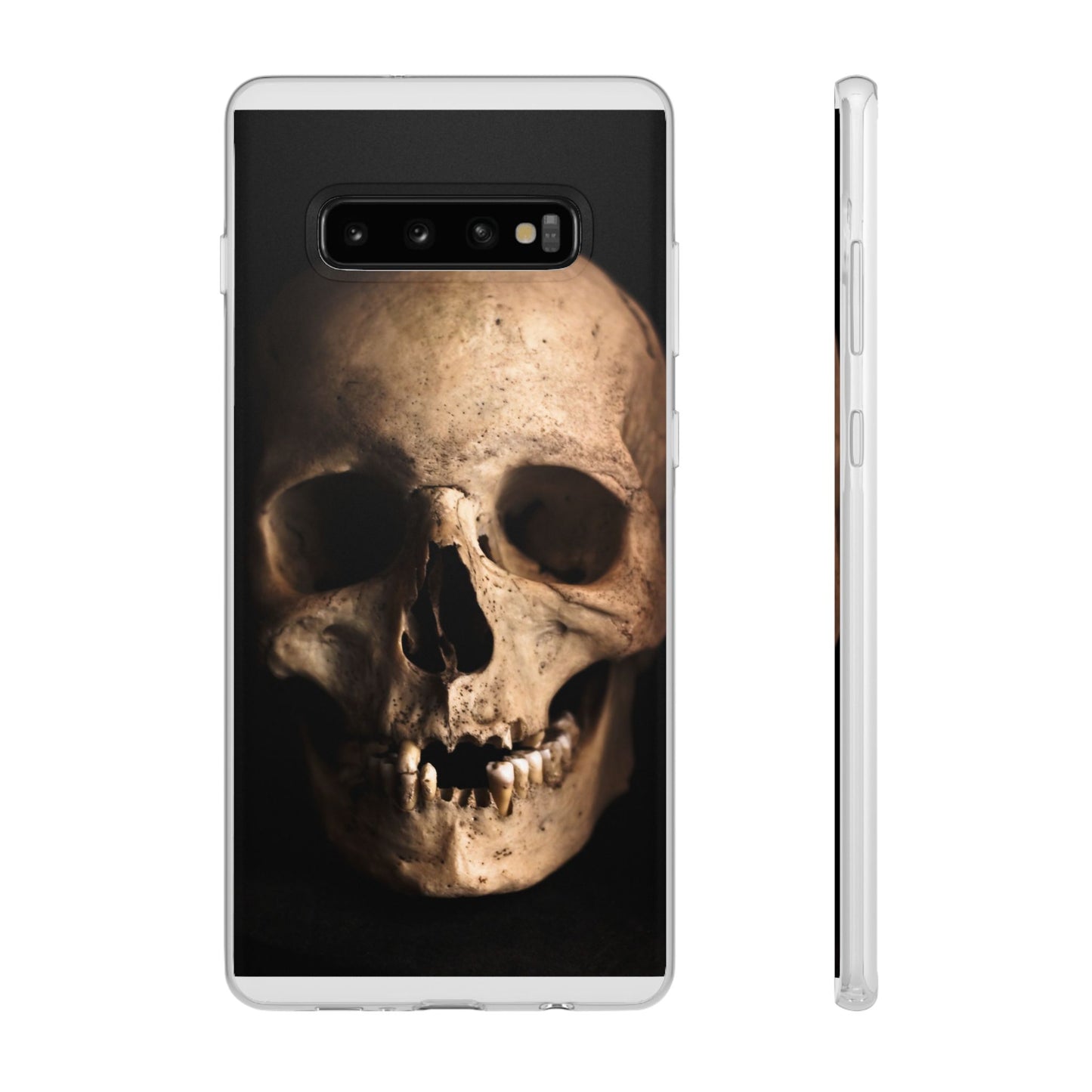 Silicone Phone Case - Realistic Human Skull Design